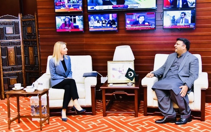 Meeting between the Bulgarian Ambassador Irena Gancheva and the Federal Minister of Information and Broadcasting of Pakistan and spokesperson of the Pakistani Government Fawad Chaudhry