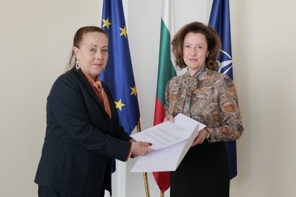 Deputy Minister of Foreign Affairs Irena Dimitrova received copies of letters of credence from the Ambassador of Mexico to Bulgaria Rosario Molinero