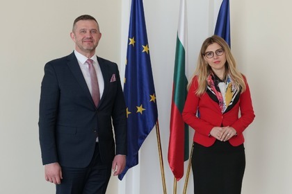 Deputy Minister Velislava Petrova received Latvian Ambassador Edgars Bondars