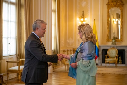 Ambassador Bozhidara Sarchadzhieva presented her credentials to the President of the Republic of Colombia Ivan Duque