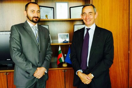 Среща на посланик Спасов с новия новопристигналия ръководител на Делегацията на ЕС във Виена Дидие Леноар