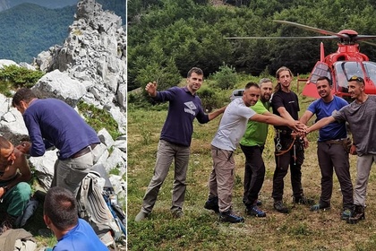 Годишнина от успешна спасителна операция на пострадал български алпинист в Албанските Алпи