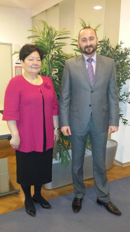 Среща на посланик Спасов с Мадина Джарбусинова, Специален представител и координатор на ОССЕ по борбата с трафика на хора