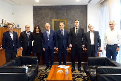 Среща на министъра на икономиката и индустрията г-н Никола Стоянов с ръководството на Международния солунски панаир (Солун, 12.12.2022 г.). 