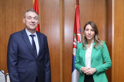 Посланик Петко Дойков проведе среща с министъра на енергетиката и минното дело на Сърбия г-жа Дубравка Джедович